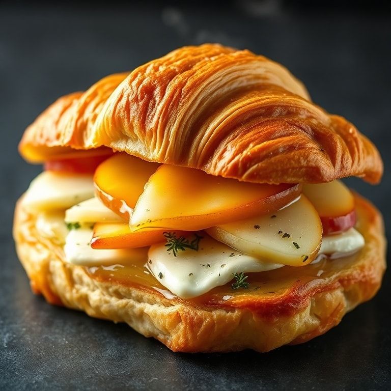 Apple and Goat Cheese Croissant Sandwich