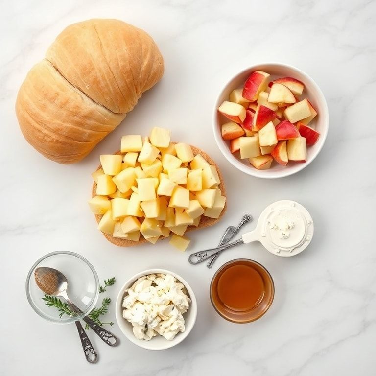 Ingredients for Apple and Goat Cheese Croissant Sandwich