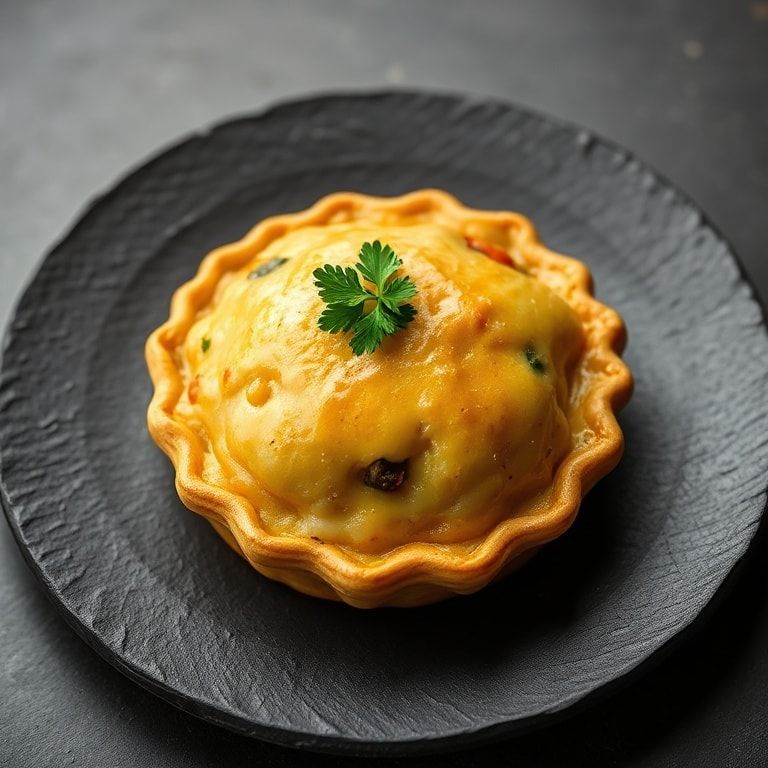 Flaky homemade Irish vegetable pasties plated