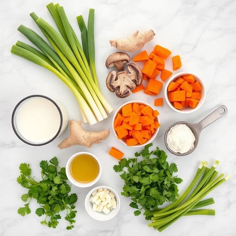 Ingredients for Creamy Coconut Lemongrass Soup: Fresh Flavor Explosion