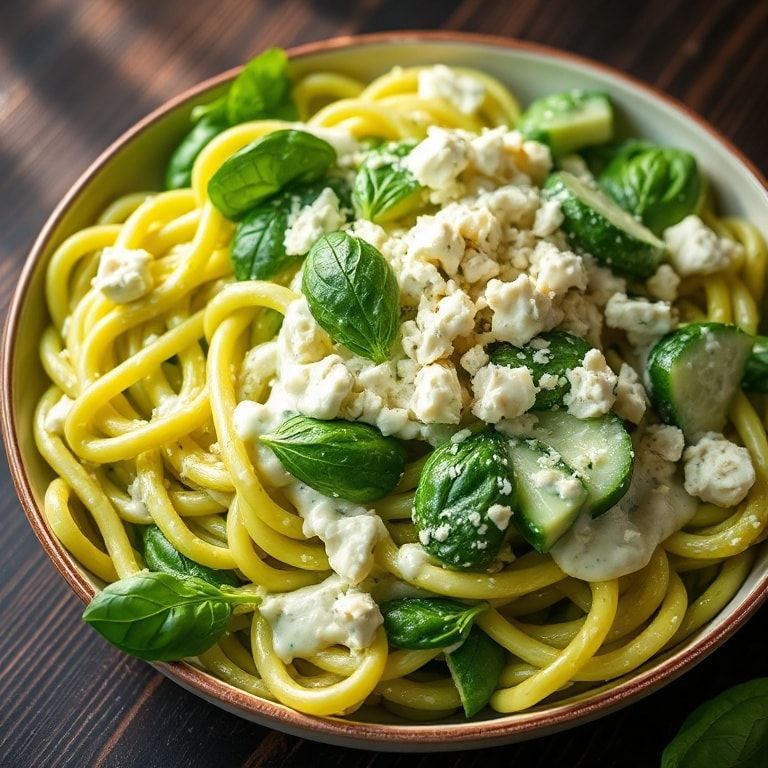 creamy green goddess pasta salad
