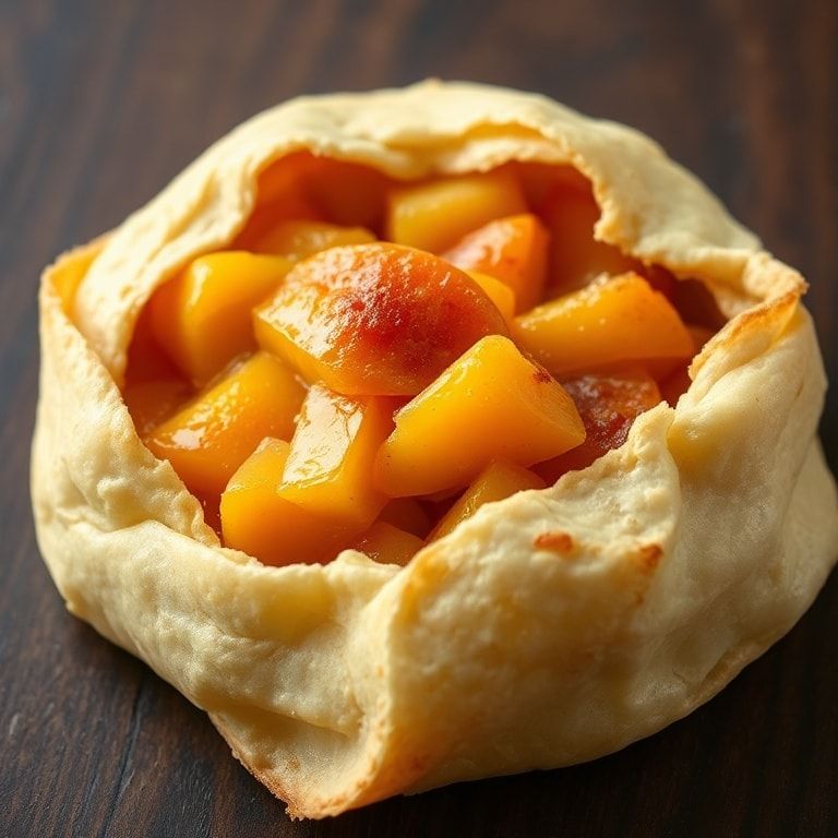 crispy peach egg rolls