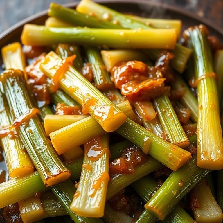 easy balsamic glazed leeks