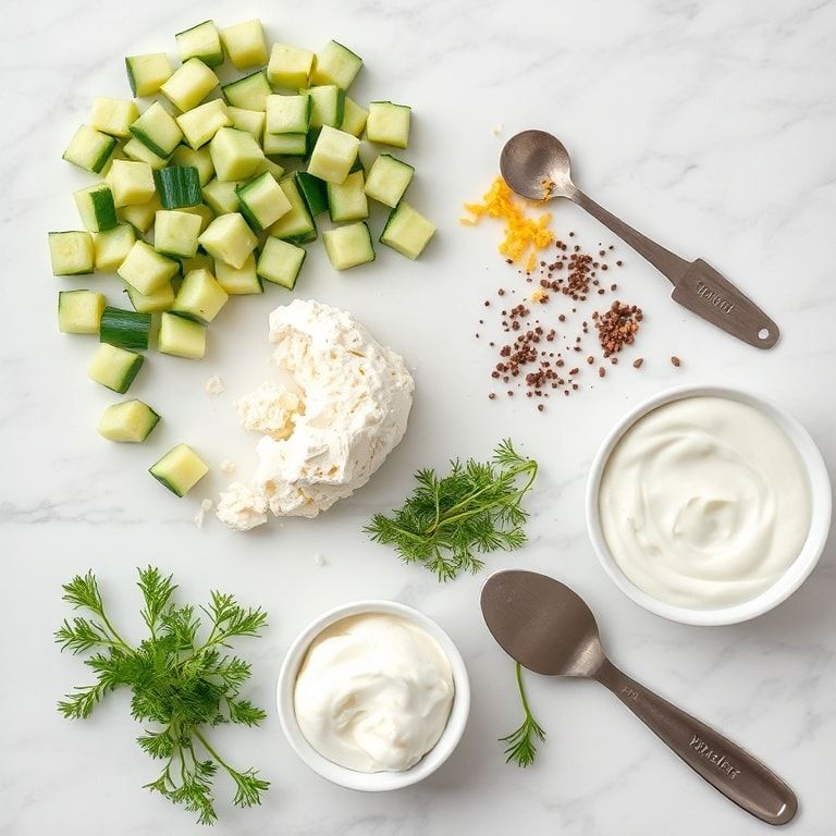 Fresh cucumber cottage cheese bite ingredients