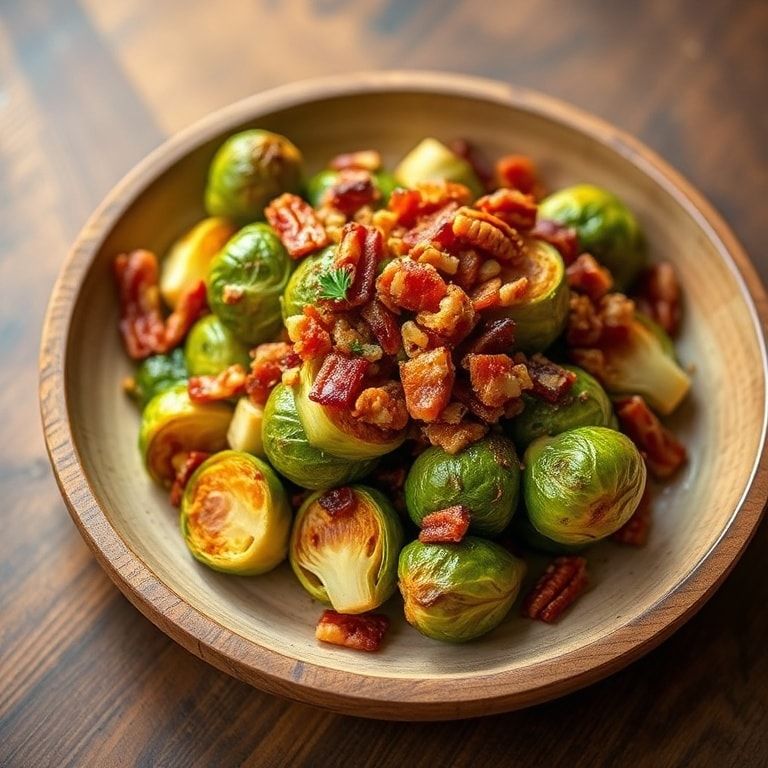 Finished plated Brussels sprouts