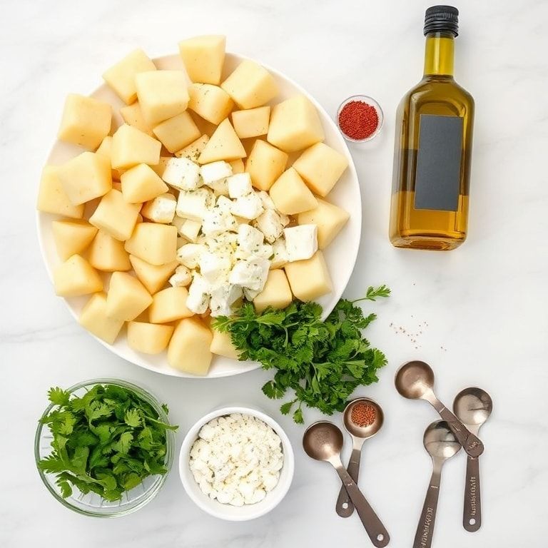 raw ingredients for Turkish potato salad