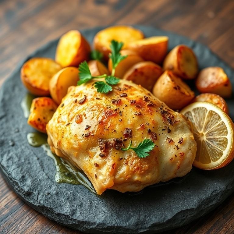 Garlic Chicken One-Pan: Fall Harvest Crispy Delight
