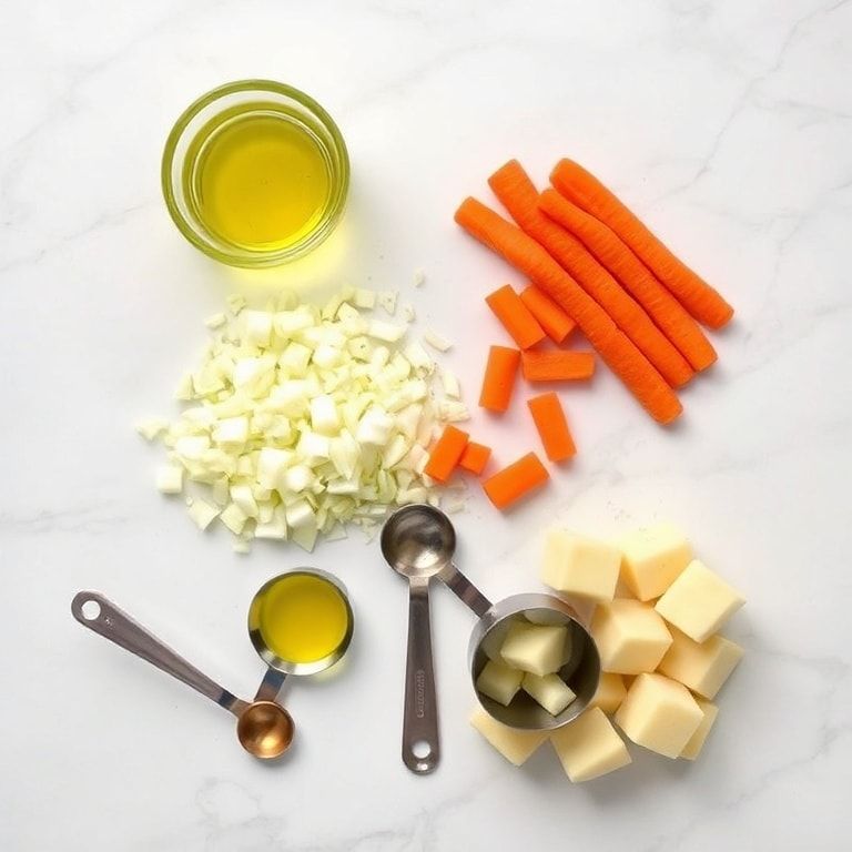 Raw ingredients for Hearty Irish Vegetarian Stew