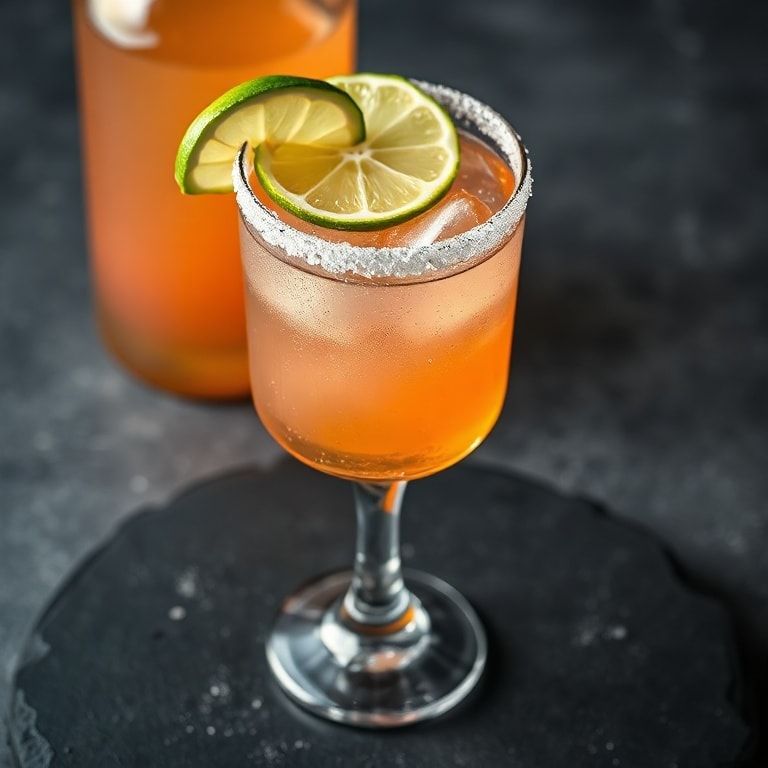 Finished Paloma mocktail served chilled