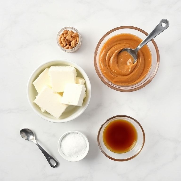 Ingredients for peanut butter cottage cheese mousse