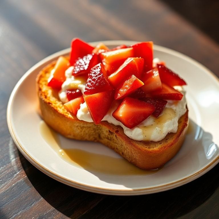 Ripe Strawberry Toast