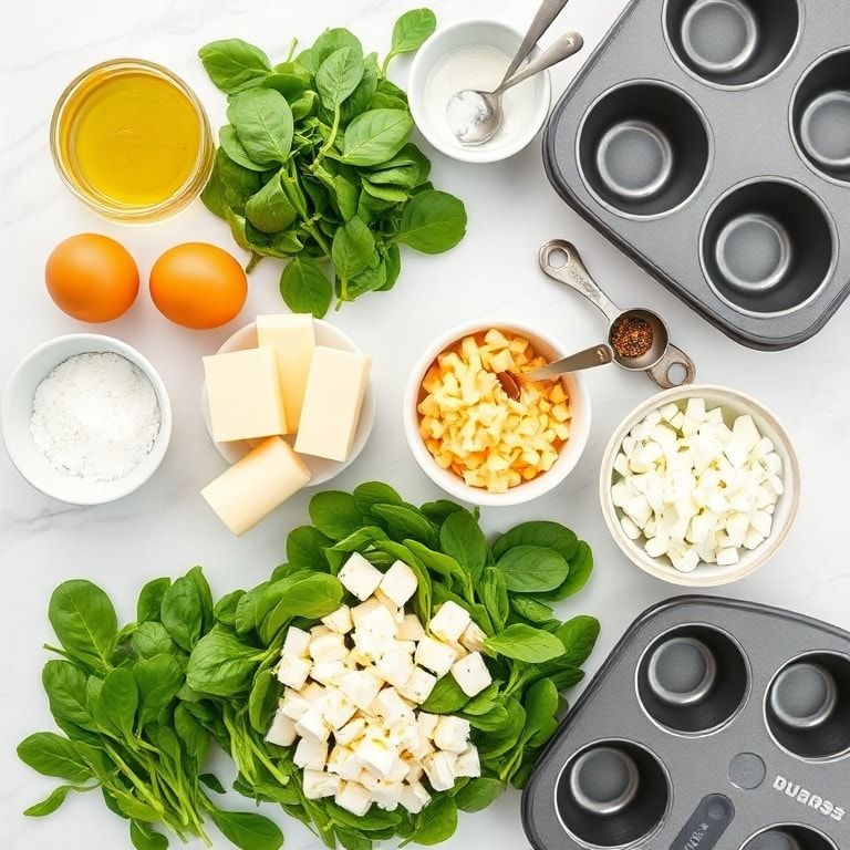 Spinach feta egg muffin ingredients