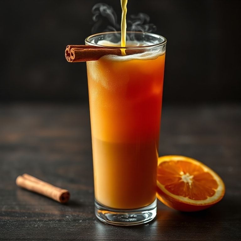 warm cinnamon orange mocktail