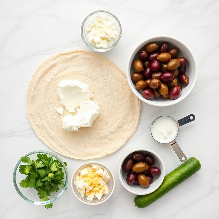 Ingredients for Baked Cottage Cheese Wrap