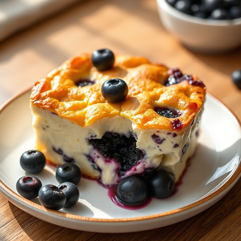 Blueberry Cottage Cheese Bake