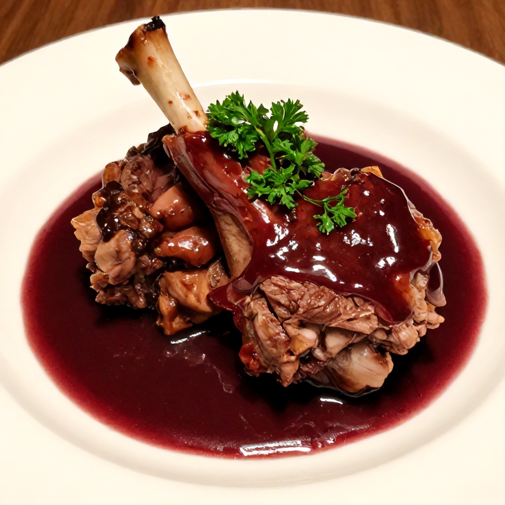 Plated Braised Lamb Shanks