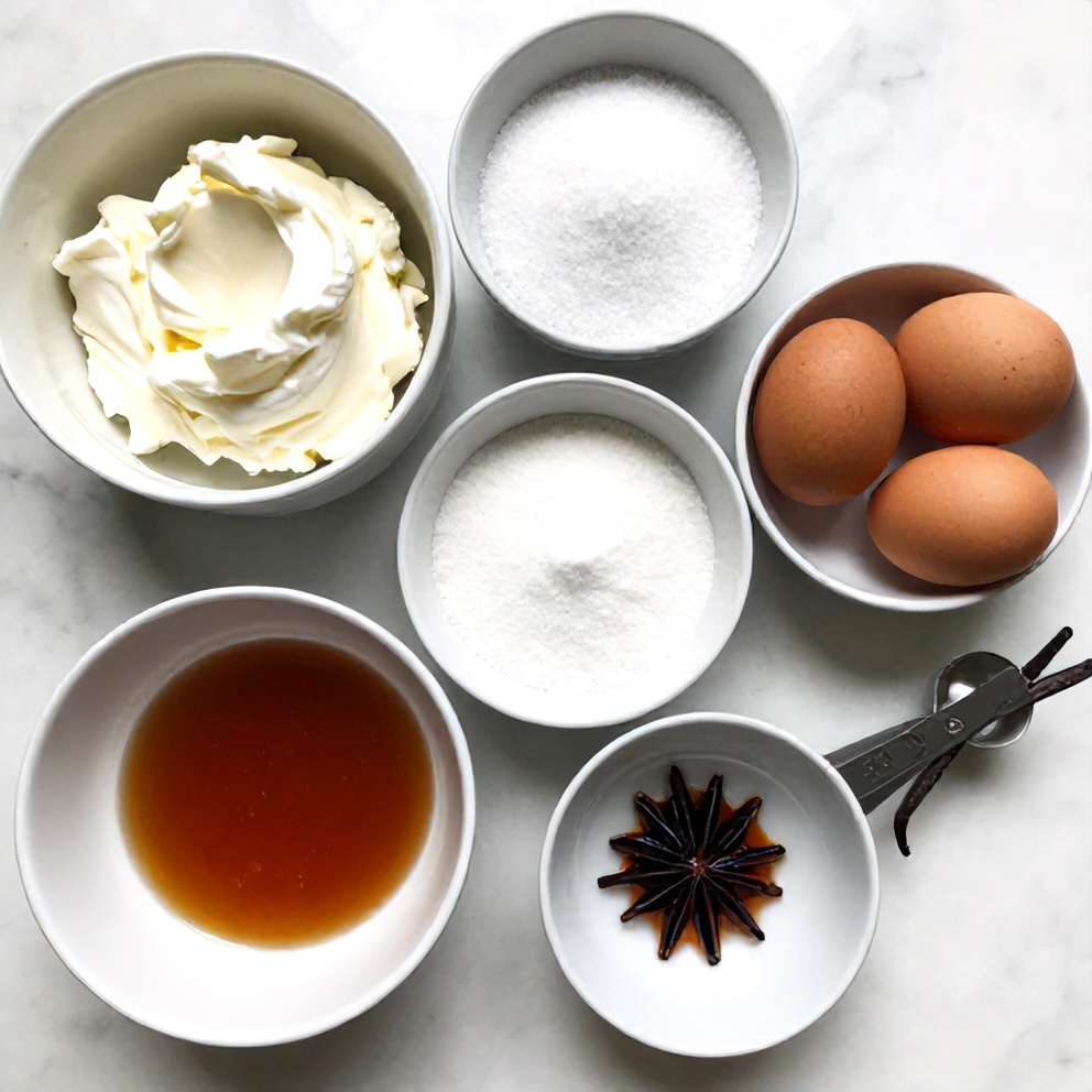 Ingredients for Burnt Basque Cheesecake
