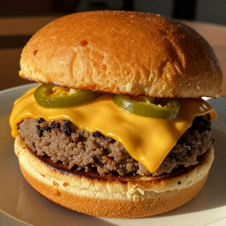 Cheddar Jalapeño Burgers
