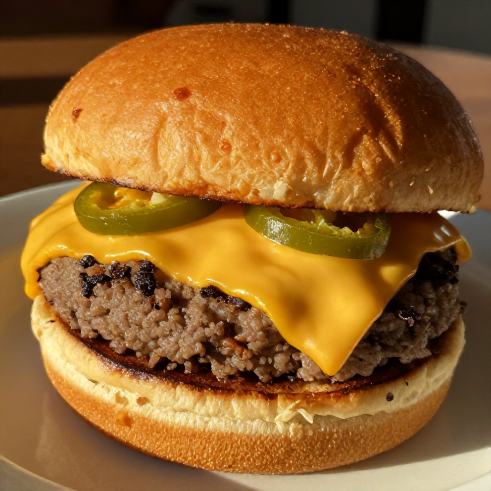 Cheddar Jalapeño Burgers