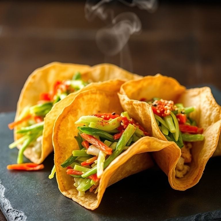 Chicken Wonton Tacos