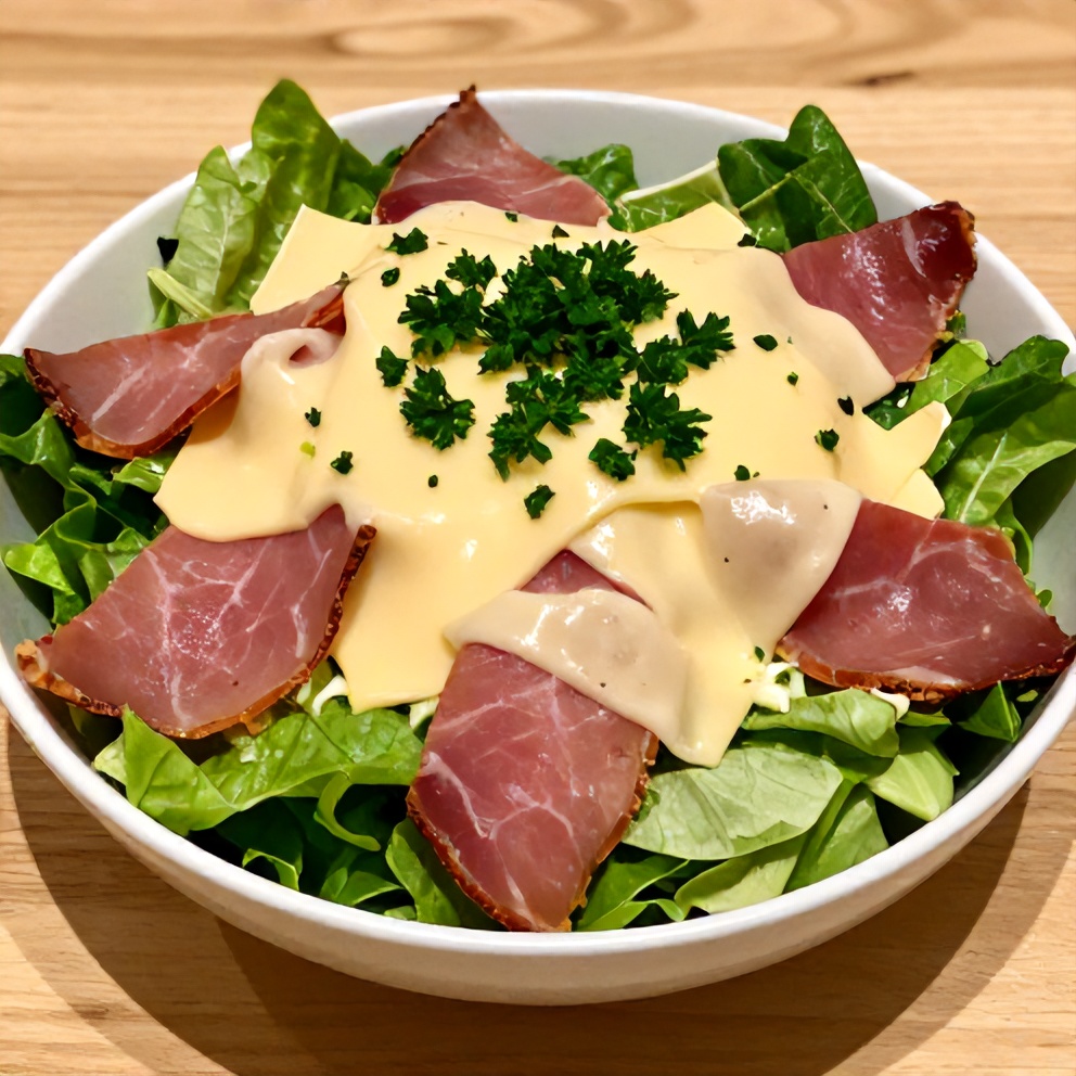 Plated Classic Columbia 1905 Salad with Ham and Swiss Cheese