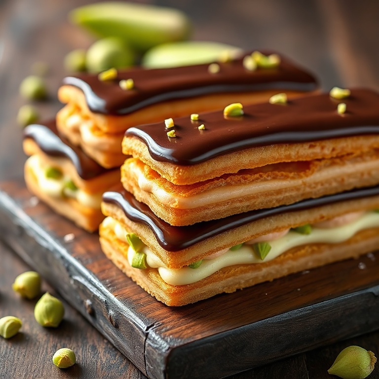 Classic Pistachio Éclairs
