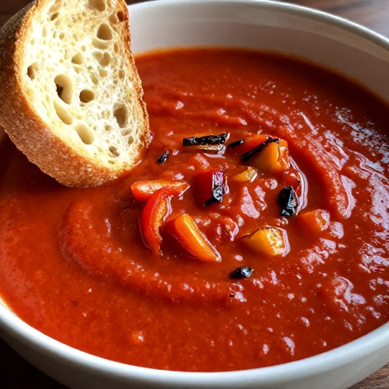 Mediterranean Tomato and Roasted Pepper Soup