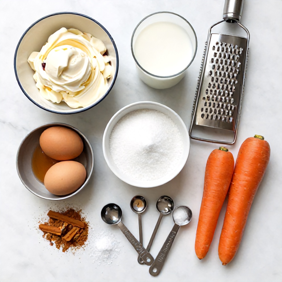 Raw Ingredients for Carrot Cake Ice Cream