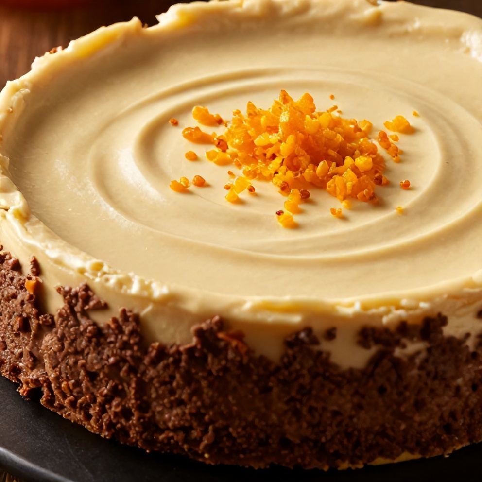 creamy chocolate orange cheesecake