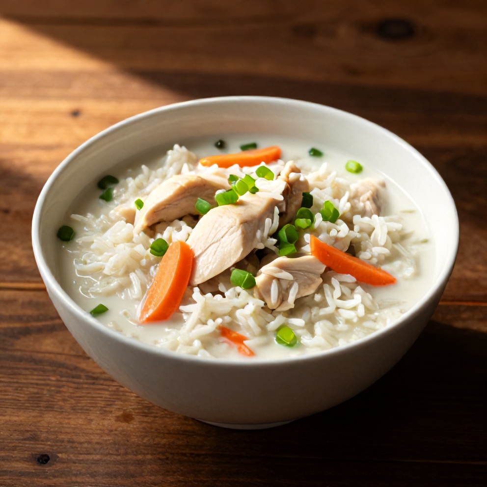 Creamy Coconut Chicken Brothy Rice
