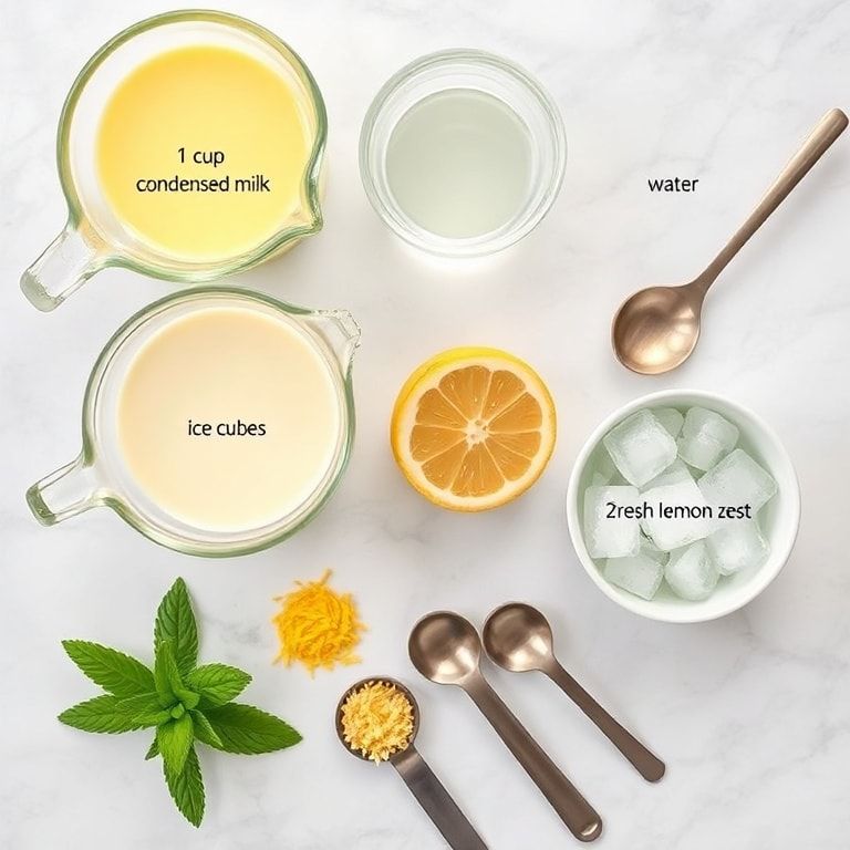 Ingredients for Creamy Condensed Milk Lemonade: Refreshingly Sweet Summer