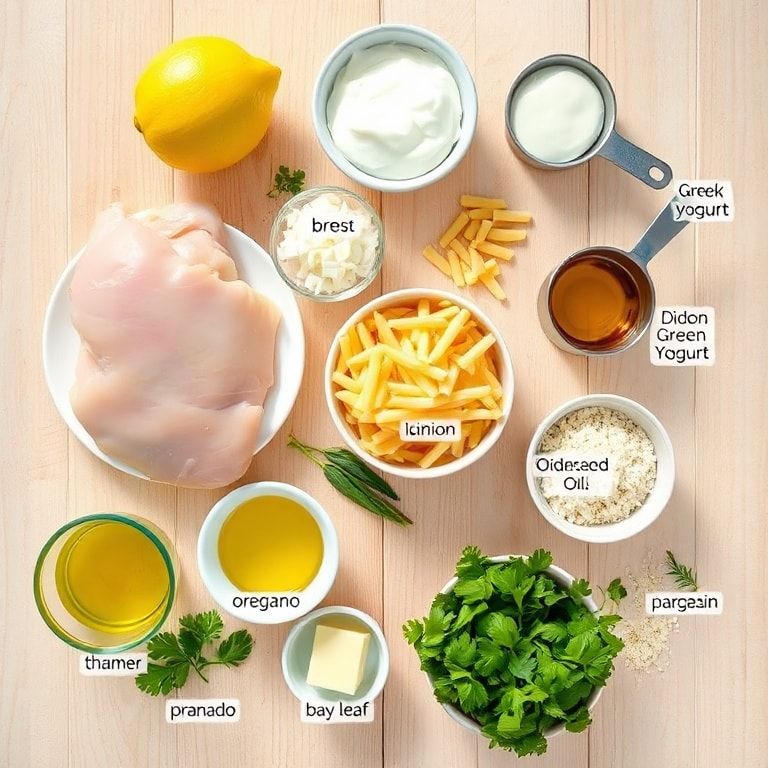 Ingredients for Creamy Greek Lemon Chicken Soup