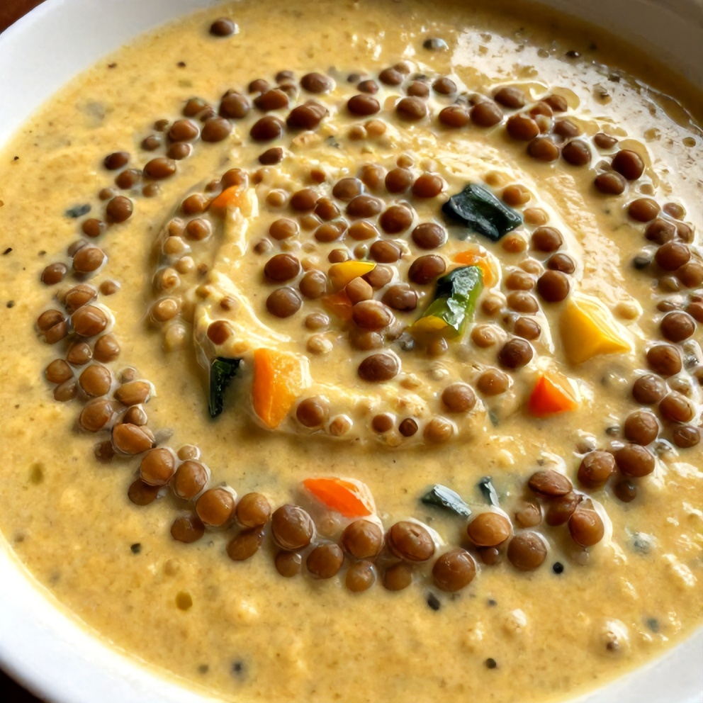 Creamy Moroccan Harissa Lentil Soup