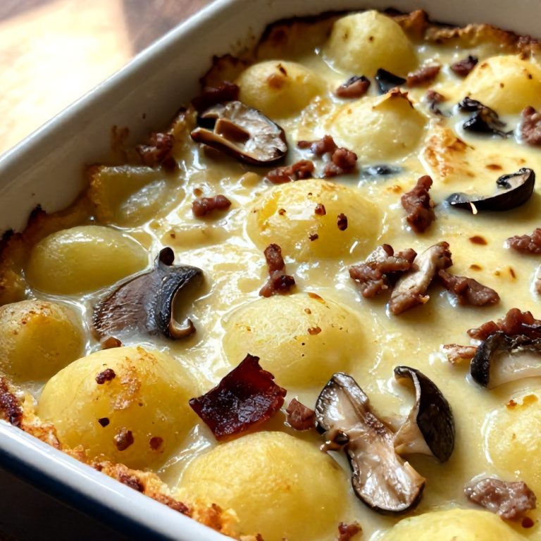 Creamy Pancetta and Porcini Potato Gratin