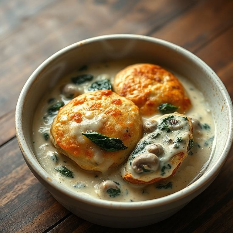 creamy spinach mushroom chicken