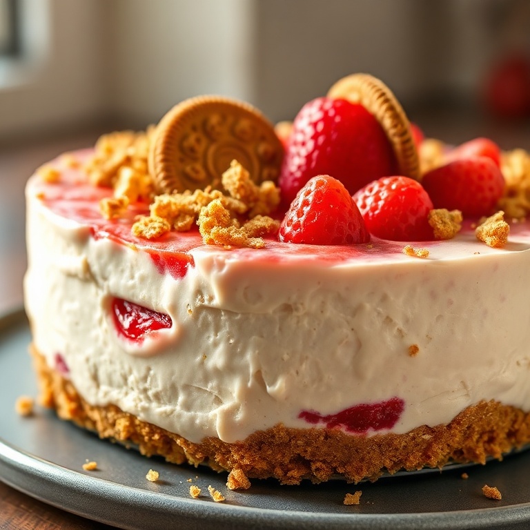 Creamy Strawberry Cheesecake