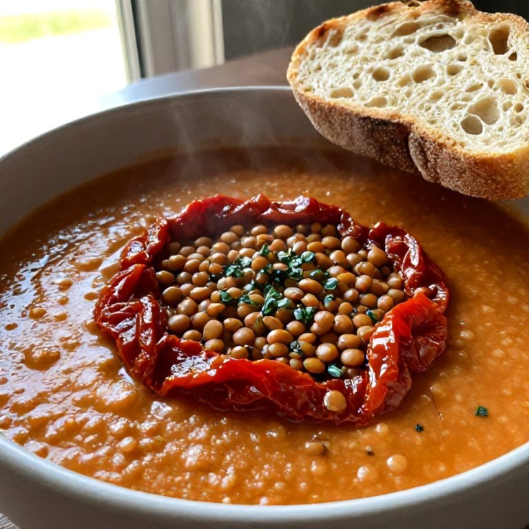creamy sundried tomato lentils