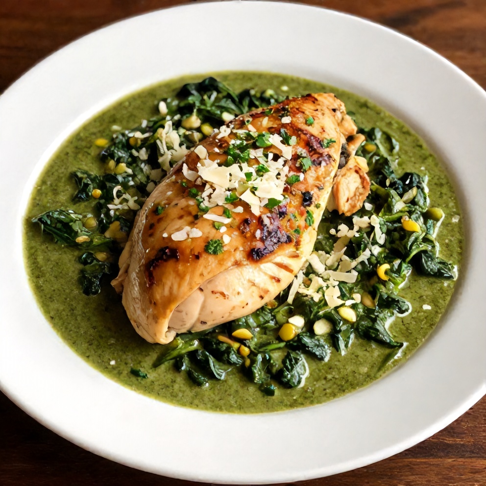 Plated Creamy Tuscan Chicken with Spinach