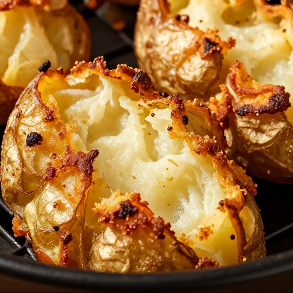 air fryer smashed potatoes