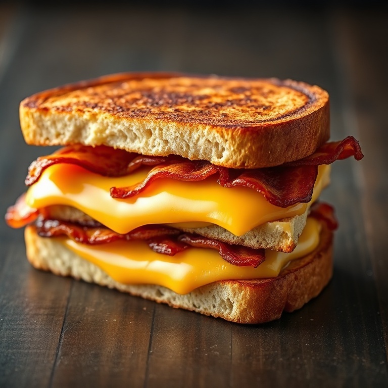 Crispy Bacon Breakfast Grilled Cheese