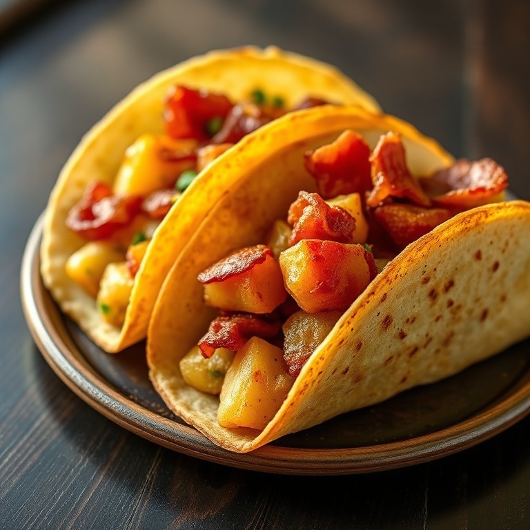 Crispy Baked Breakfast Tacos