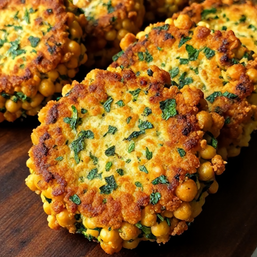 crispy baked chickpea patties