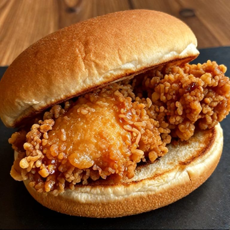 Crispy Baked Nashville Hot Chicken Sandwich