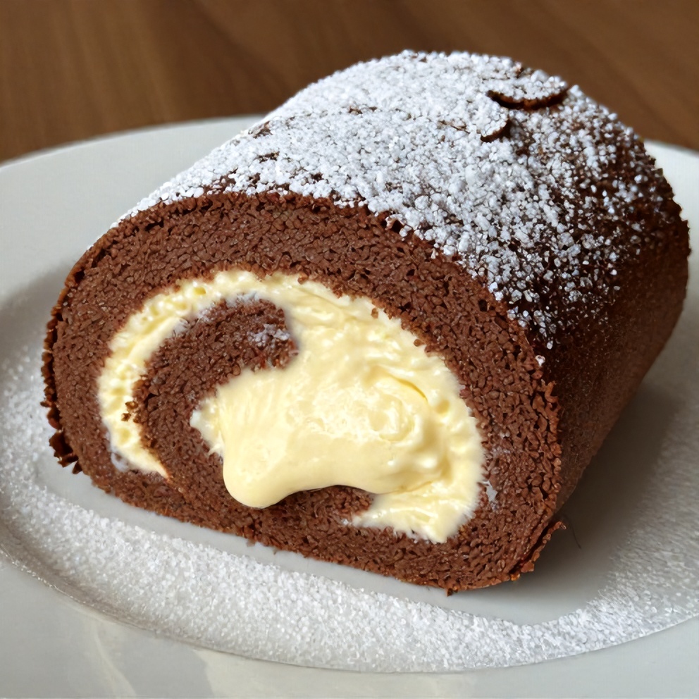 Chocolate Rolls on a Plate