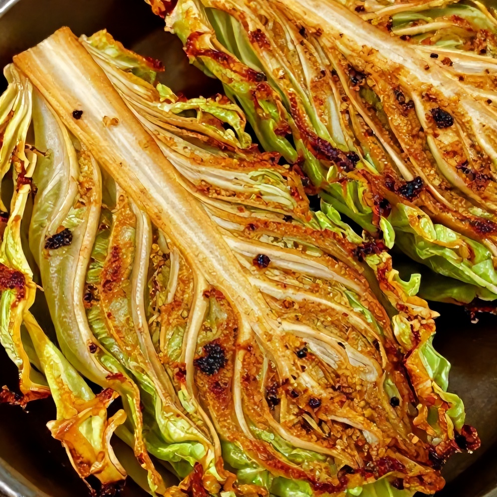 Garlic Roasted Cabbage Steaks