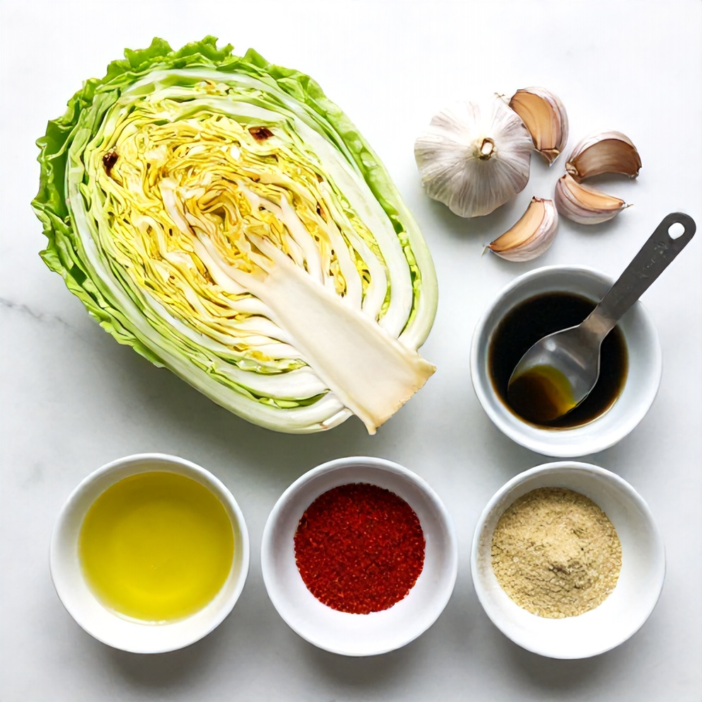 Garlic Roasted Cabbage Steaks Ingredients