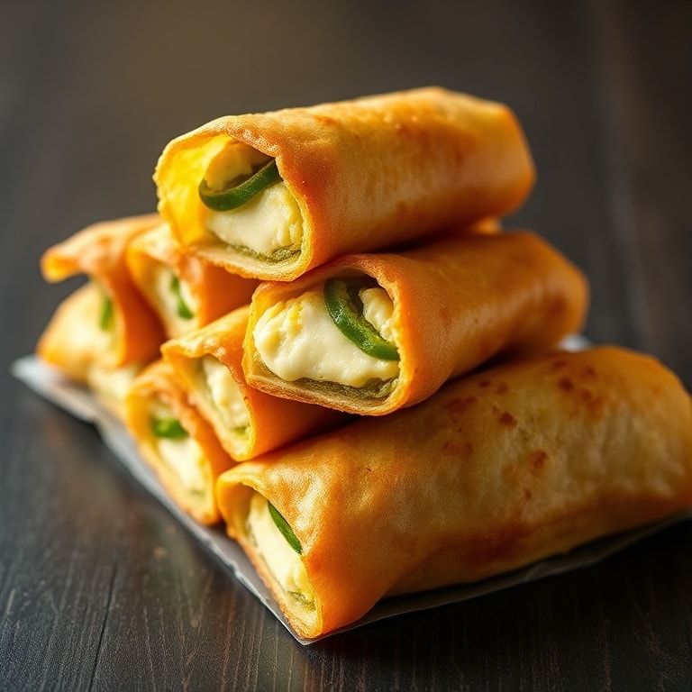 crispy jalapeño popper egg rolls
