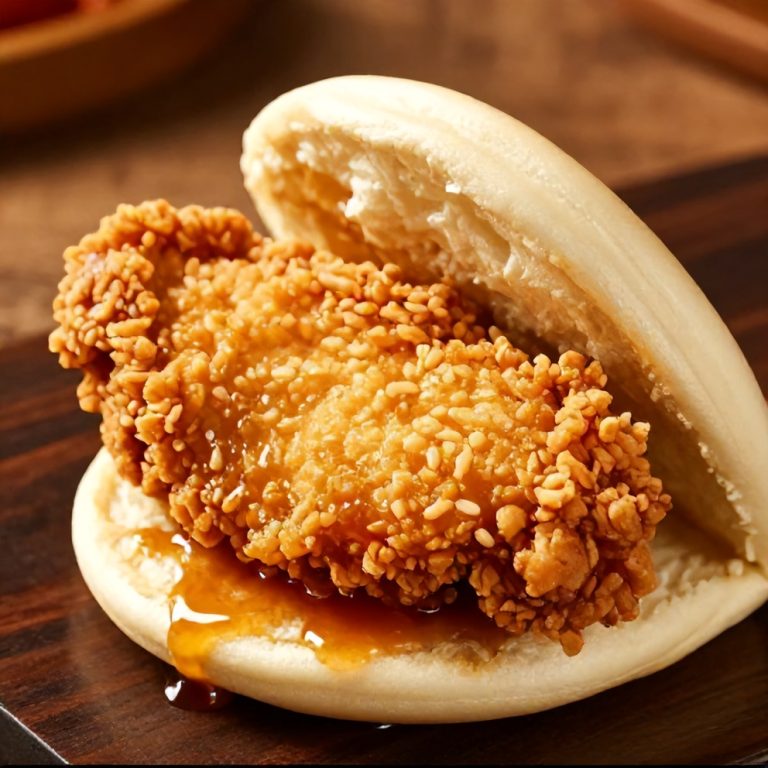 Crispy Sticky Chicken Bao Buns
