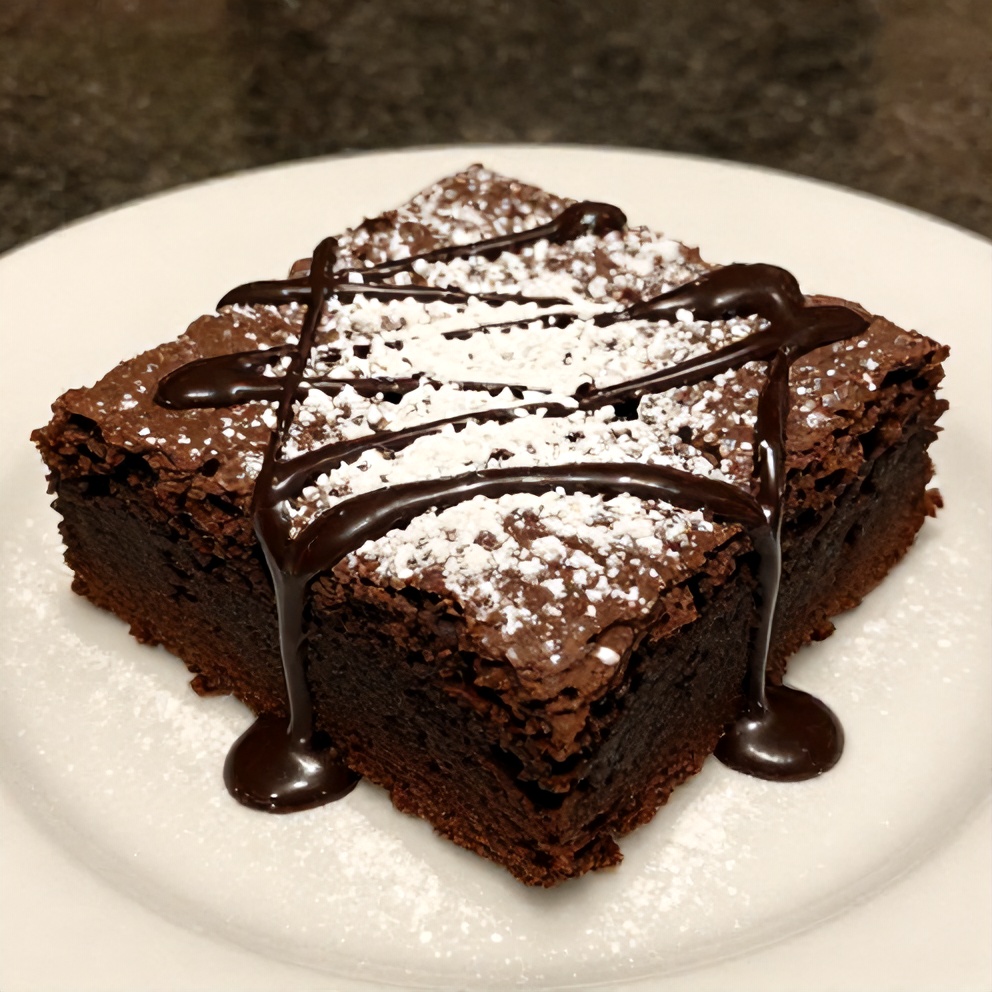 Dr Pepper Brownies with Rich Chocolate Sauce