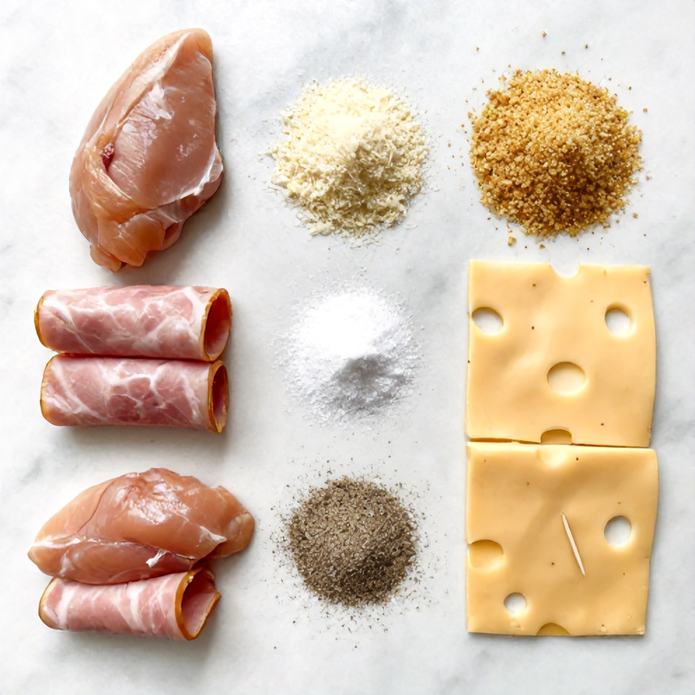 Raw ingredients for easy baked chicken roll ups